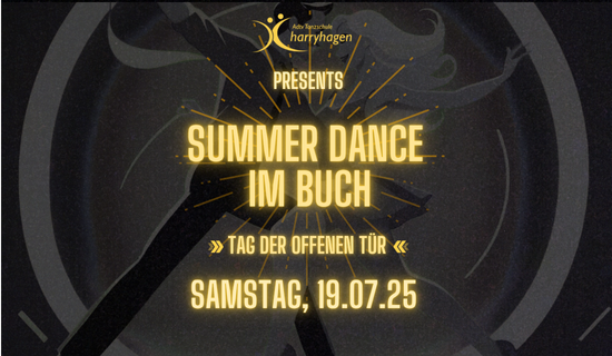 🌞 TAG DER OFFENEN TÜR – SUMMER DANCE IM BUCH in der ADTV Tanzschule Harry Hagen! 🕺💃